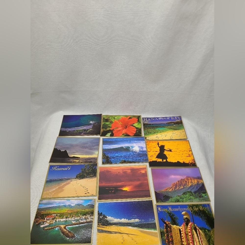 Vintage Hawaii Postcard Lot Of 12 Cards- NEW Unused